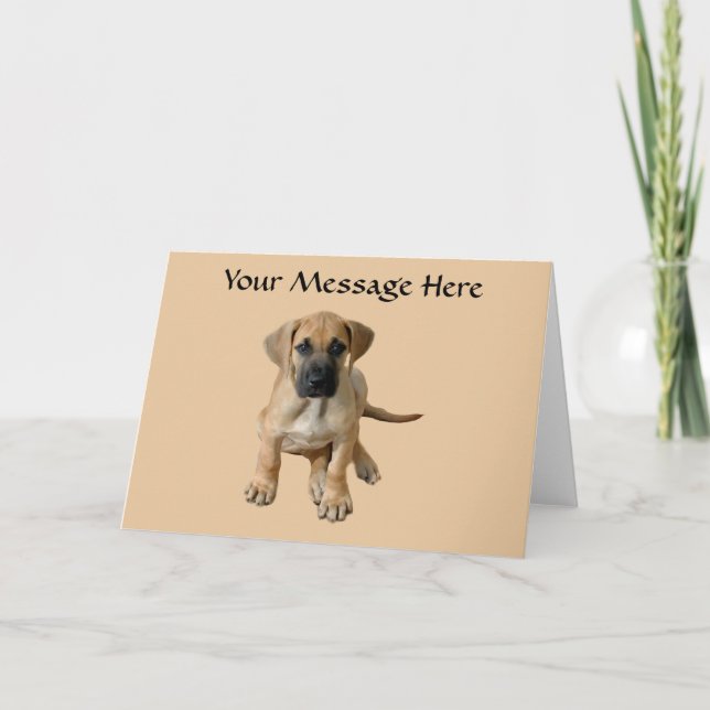Carte de voeux du roi des chiens Great Dane (Devant)