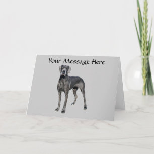 Carte de voeux du roi des chiens Great Dane