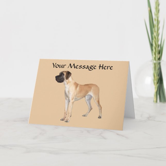 Carte de voeux du roi des chiens Great Dane (Devant)