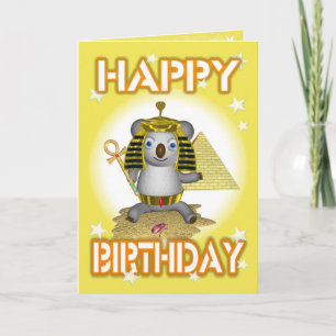 Carte de voeux du Roi Tut de joyeux anniversaire