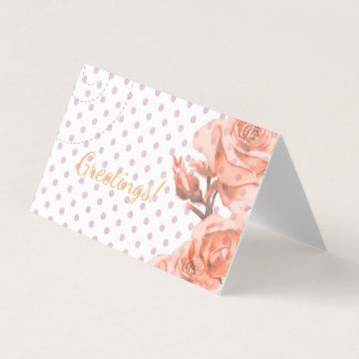 Carte de voeux du Rose Polka Dot