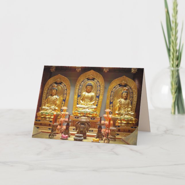 carte de voeux du temple bouddhiste (Devant)