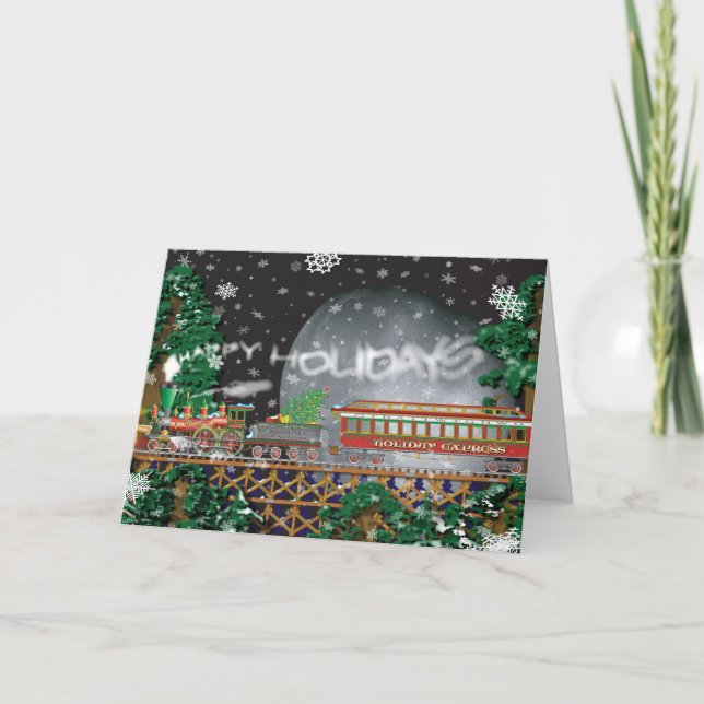 Carte de voeux du train de Noël (Devant)
