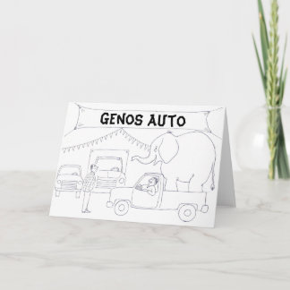 Carte de voeux du vendeur de voitures