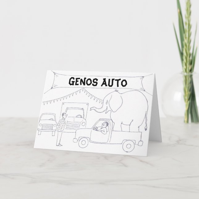 Carte de voeux du vendeur de voitures (Devant)