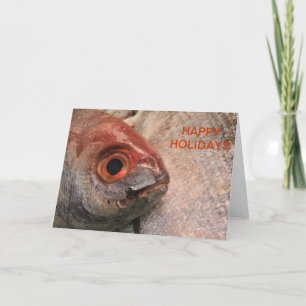 Carte de voeux du visage de poisson