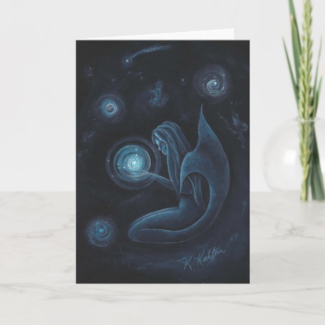 Carte de voeux d'univers de sirène (Devant)
