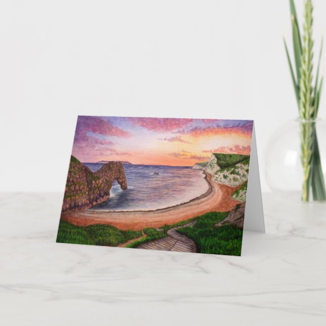 Carte de voeux Durdle Door Sunset (Devant)