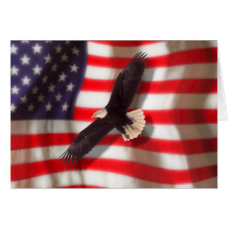 Carte de voeux Eagle et American Flag