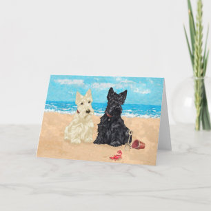 Carte de voeux écossaise Terrier
