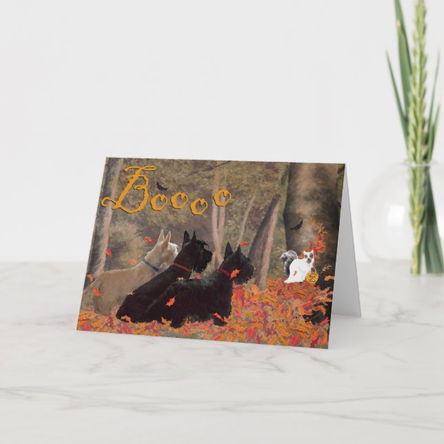 Carte de voeux écossaise Terrier (Devant)