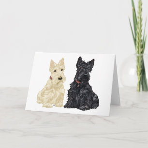 Carte de voeux écossaise Terrier