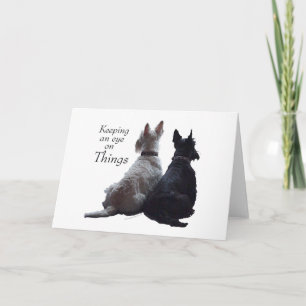 Carte de voeux écossaise Terrier