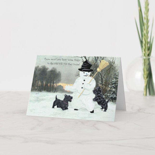 Carte de voeux écossaise Terrier (Devant)