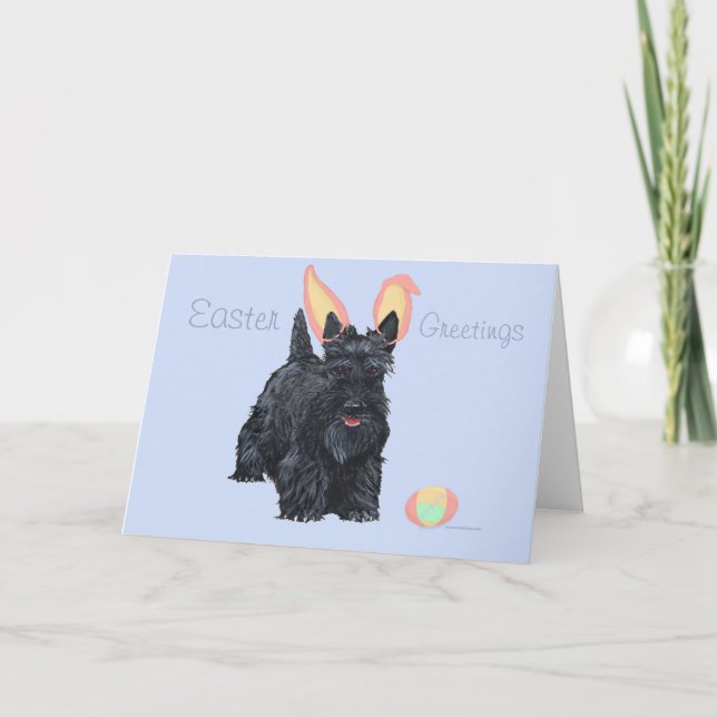 Carte de voeux écossaise Terrier (Devant)