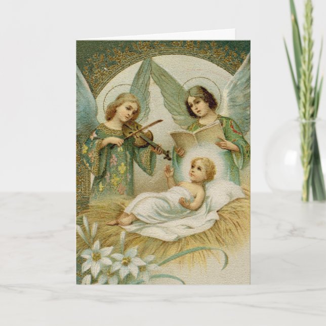Carte de voeux (Écriture) : Luc 2:14Gloria (Devant)