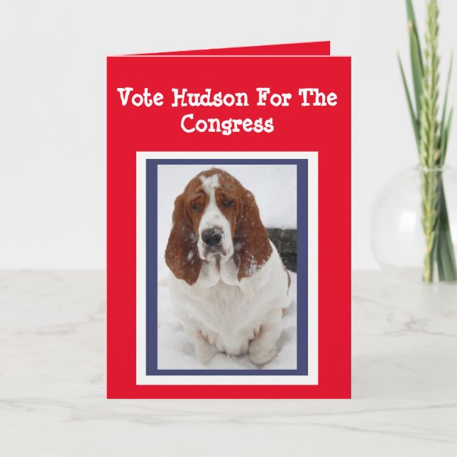 Carte De Voeux Électoraux Vote Hudson Pour Le Cong (Devant)