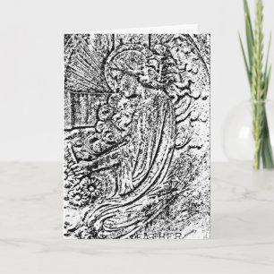 Carte de voeux élégante Angel Engraving