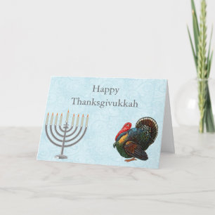 Carte de voeux élégante de Thanksgivukkah