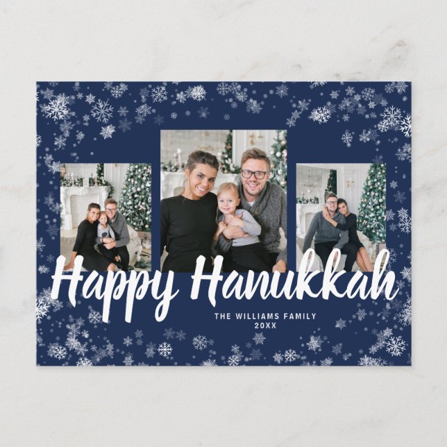 Carte de vœux élégante pour Hanukkah (Devant)