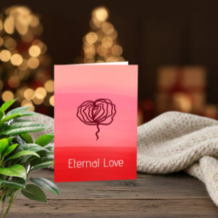 Carte de vœux Élégante Rose d'Amour Éternel