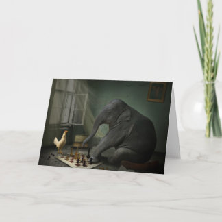 Carte de voeux Elephant Chess