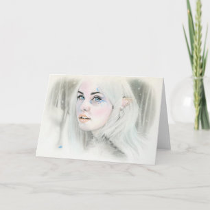 Carte de voeux Elven Snow Queen