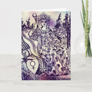 Carte de voeux Empress Tarot Card