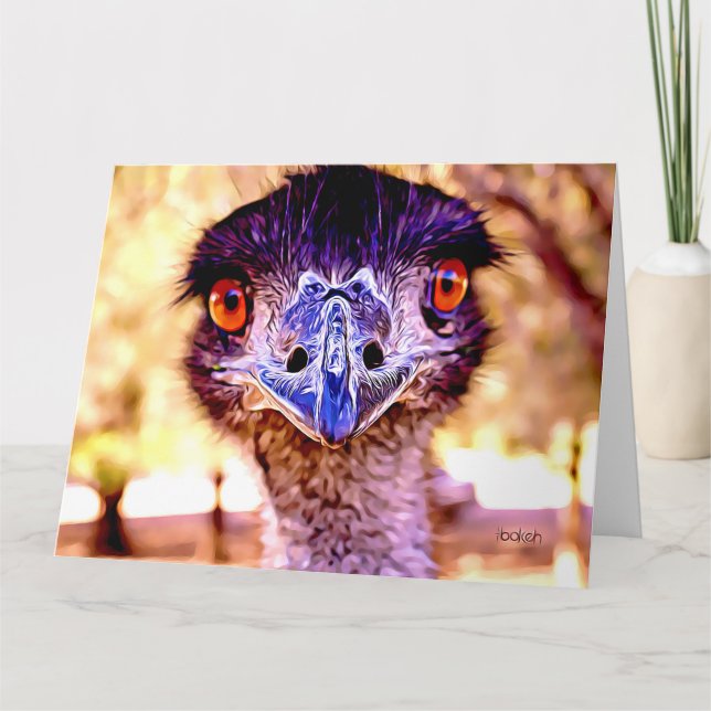 Carte de voeux Emu Giant Art (Devant)