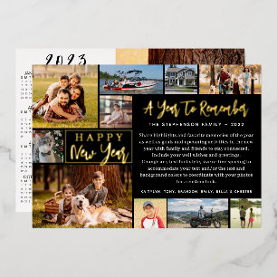 Carte De Vœux En Aluminium 2022 Année en examen 11 Photo 2023 Calendrier