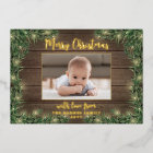 2 Photo Noël Vert, Bois rustique & Lumières