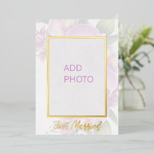 Carte De Vœux En Aluminium Ajouter Photos Mariage Just Married Faire-part car