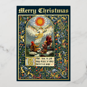 Carte De Vœux En Aluminium Annonciation De La Nativité De Noël Aux Bergers