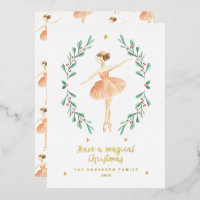 aquarelle de ballerine botanique mignonne