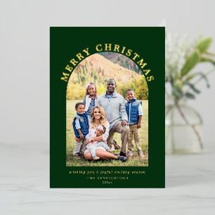 Carte De Vœux En Aluminium Arche verte photo de Noël