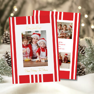 Carte De Vœux En Aluminium Baking Spiritueux Bright Christmas Family Photo