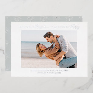 Carte De Vœux En Aluminium Bientôt Mariés Fiançailles Joyeux Noël De Mariage