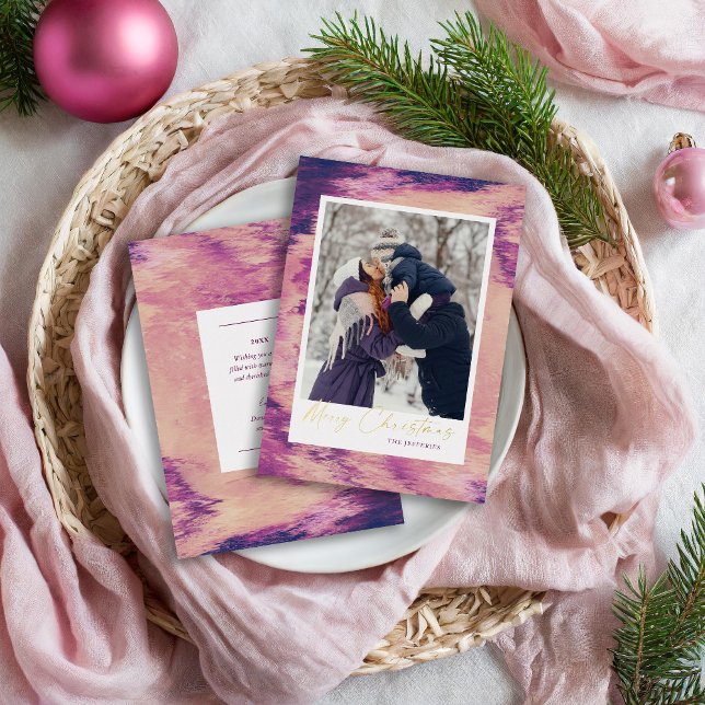 Carte De Vœux En Aluminium Cadre Abstrait Joyeux Noël Photo (Créateur téléchargé)