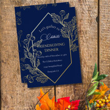 Cadre élégant de baie d'automne bleu foncé or scri