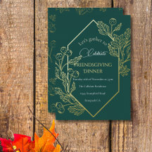 Cadre élégant de baie d'automne, écriture dorée sa