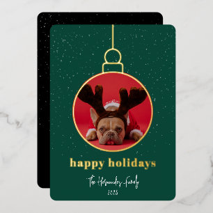 Carte De Vœux En Aluminium Cadre photo ornemental