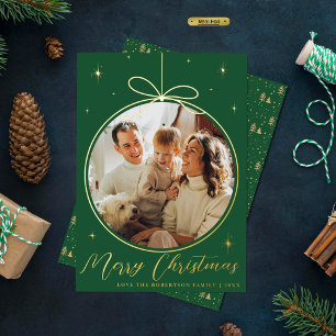 Carte De Vœux En Aluminium Cadres photo mode Noël Ornament Real