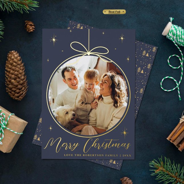 Carte De Vœux En Aluminium Cadres photo mode Noël Ornament Real (Créateur téléchargé)