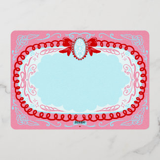 Carte De Vœux En Aluminium Candy Cameo Custom
