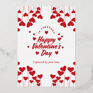 Carte De Vœux En Aluminium "Captured by Your Love" – Elegant Modern Valentine