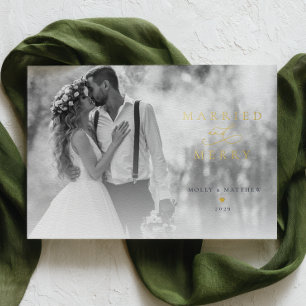 Carte De Vœux En Aluminium Carte de Noël photo en feuille d'or Mariés et joye