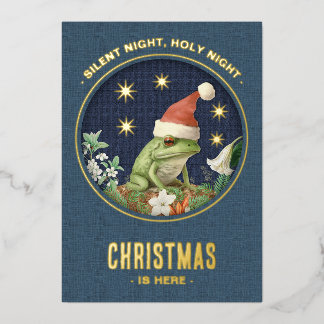 Carte De Vœux En Aluminium Carte de Noël véritable en feuille métallique réal