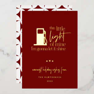 Carte De Vœux En Aluminium Cette Petite Lumière De L'Humour À Gaz De Mine Noë