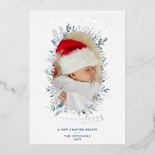 Carte De Vœux En Aluminium Chaleureux Baisers Bébé Faire-part photo de vacanc