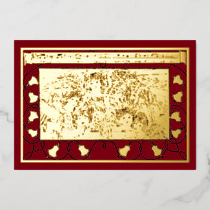 Carte De Vœux En Aluminium Chorale Vintage Christmas Angel